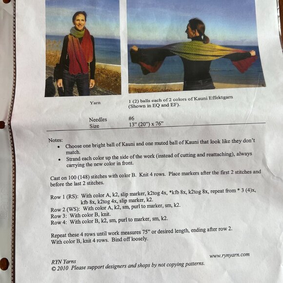 Kanni yarn and Wiggle Wrap pattern - Picture 3 of 3